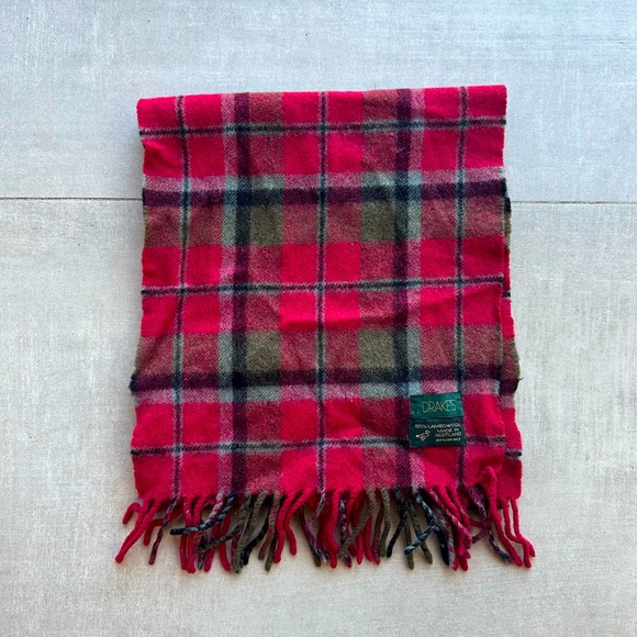 DRAKES Plaid Wool Scarf 🧣 - Picture 1 of 2